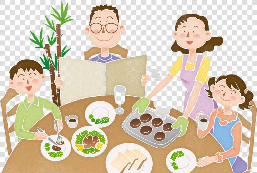 Clip Art Family Meal Clipart   Family At Breakfast Clipart  HD Png DownloadTransparent PNG