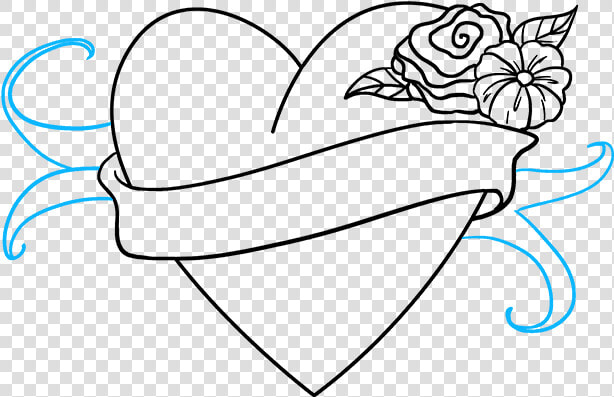 How To Draw   Love Heart Easy Drawings  HD Png DownloadTransparent PNG