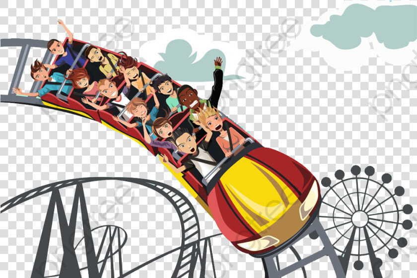 Transparent Roller Coaster Clip Art   People Riding On A Roller Coaster Clipart  HD Png DownloadTransparent PNG