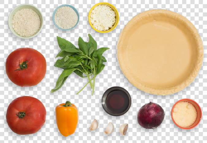 Tomato  amp  Goat Cheese Pie With Sweet Pepper  amp  Basil   Plum Tomato  HD Png DownloadTransparent PNG