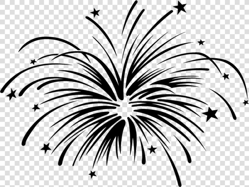 Fireworks Black And White Clip Art   Black And White Fireworks Clipart  HD Png DownloadTransparent PNG