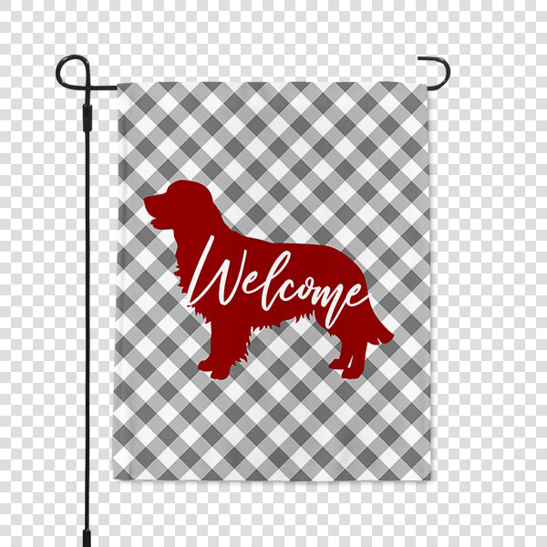 Gingham Golden Retriever Garden Flag title Gingham   Birthday Cake Winnie The Pooh  HD Png DownloadTransparent PNG