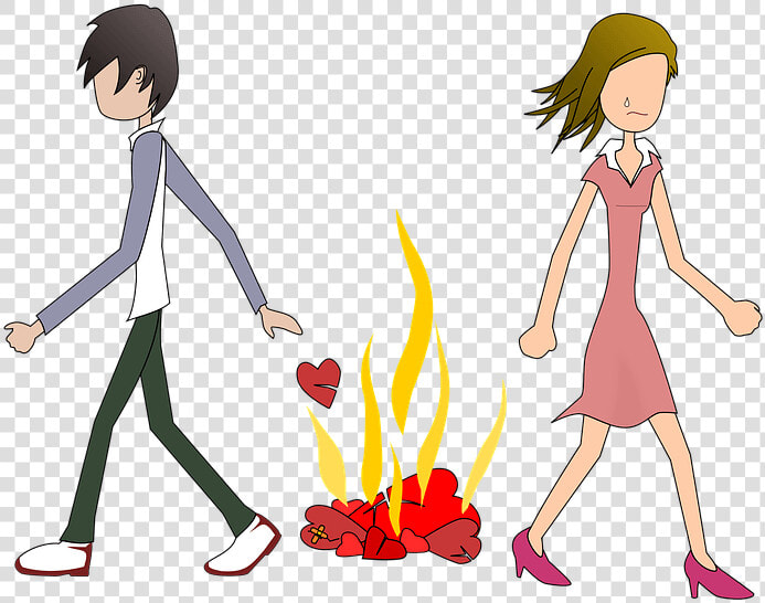 Width 502 height   Love Break Up Cartoon Couple  HD Png DownloadTransparent PNG