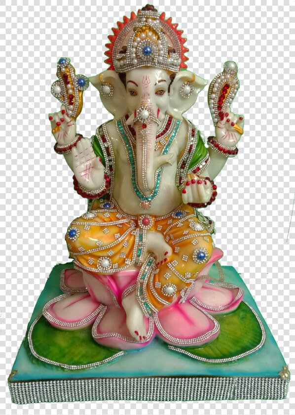 Bhagwan Ganesh Designer Murti Sculpture Figurine   HD Png DownloadTransparent PNG