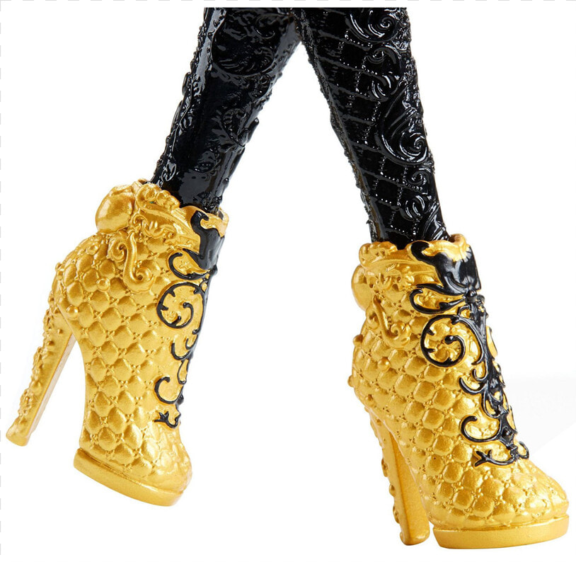 Un Par De Zapatos Dorados Decorados   Ever After High Boot  HD Png DownloadTransparent PNG