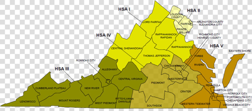 The Boundaries Of The Five Health Service Areas Defined   Virginia Arrowheads  HD Png DownloadTransparent PNG