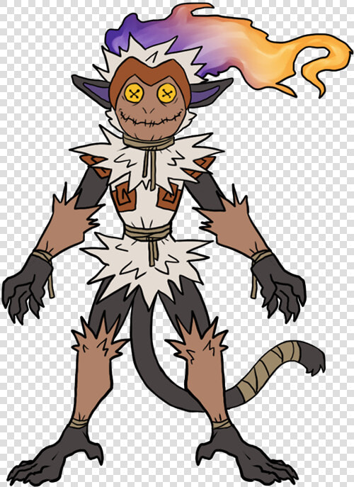 Pokemon Fusion Infernape Mimikyu Doodle Scarecrow   Pokemon Fusions Infernape  HD Png DownloadTransparent PNG