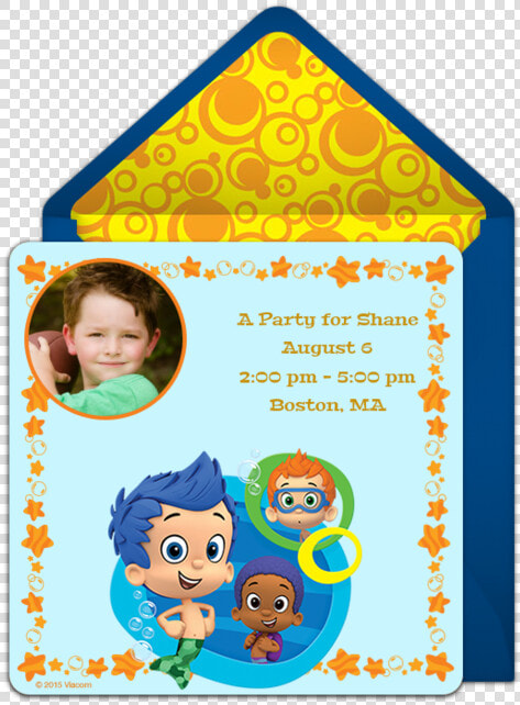 Bubble Guppies Sleepover Invitations  HD Png DownloadTransparent PNG