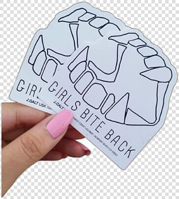  sticker  girl  girlpower  girlsbiteback  jaws  mouth   Drawing  HD Png DownloadTransparent PNG