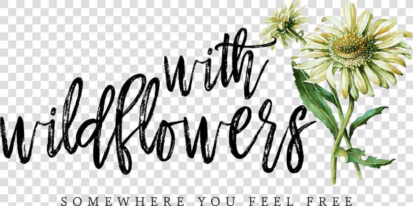 With Wildflowers   Calligraphy  HD Png DownloadTransparent PNG