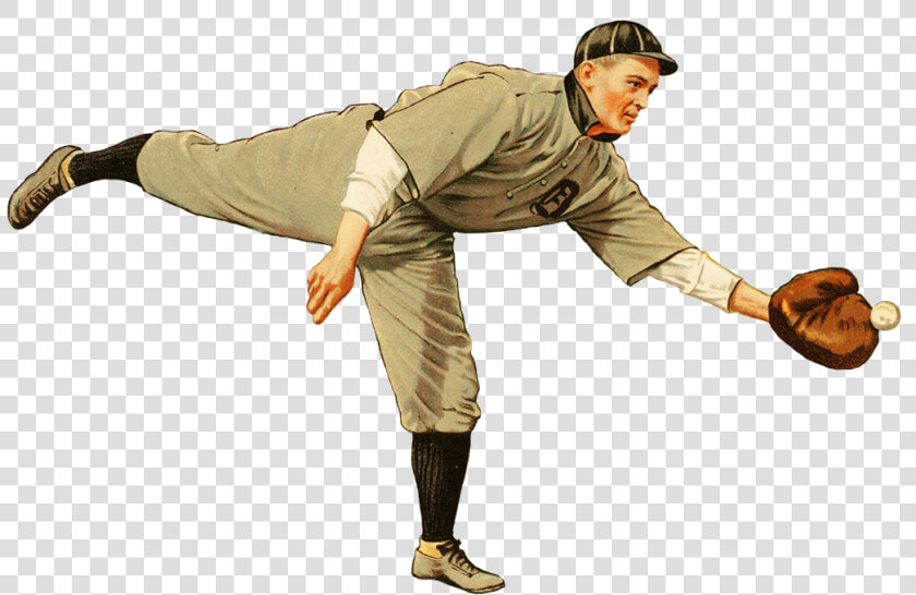 Baseball Player With Glove And Ball   Baseball Player Png Vintage  Transparent PngTransparent PNG