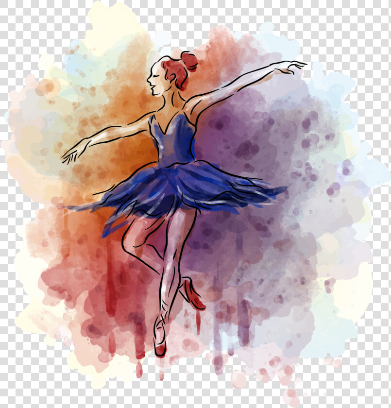 Ballet Dancer Watercolor Painting Balerin   Watercolor Painting Of A Ballerina  HD Png DownloadTransparent PNG