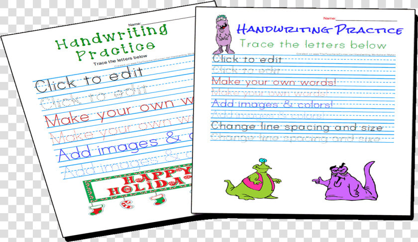 Handwriting Worksheets Make  HD Png DownloadTransparent PNG