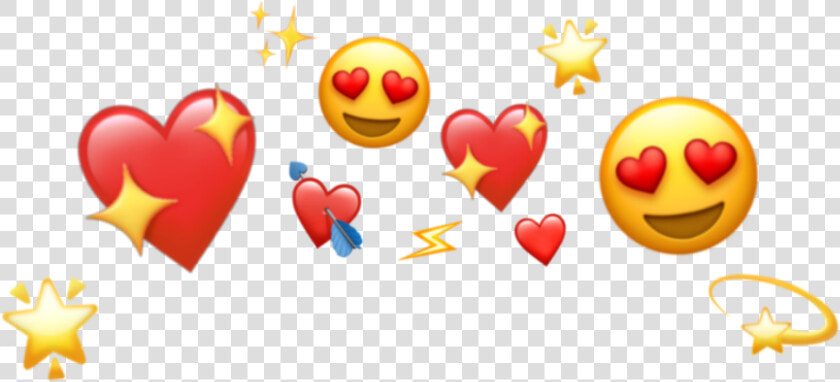 Aesthetic Heart Crown Emoji Tumblr   Transparent Emoji Hearts Crown  HD Png DownloadTransparent PNG