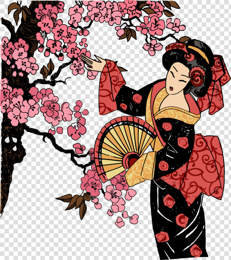 Japan Clipart Clothing Japanese   Japanese Geisha Png  Transparent PngTransparent PNG