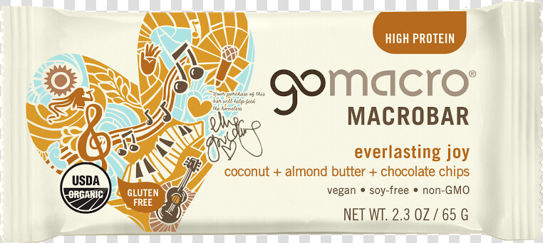 Gomacro Peanut Butter Chocolate Chip  HD Png DownloadTransparent PNG