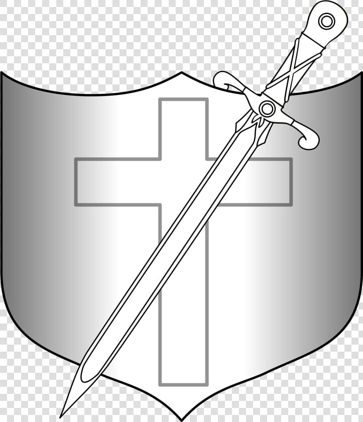 Shield And Longsword Clip Arts   Cross Sword And Shield  HD Png DownloadTransparent PNG