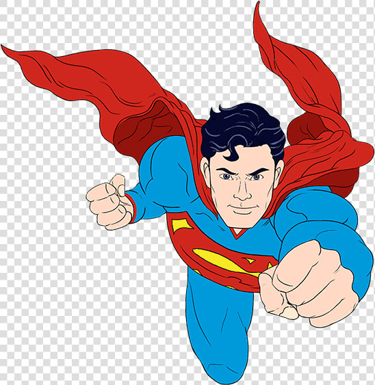 Cartoon Superman Free Png Image   Easy Superman Drawing  Transparent PngTransparent PNG