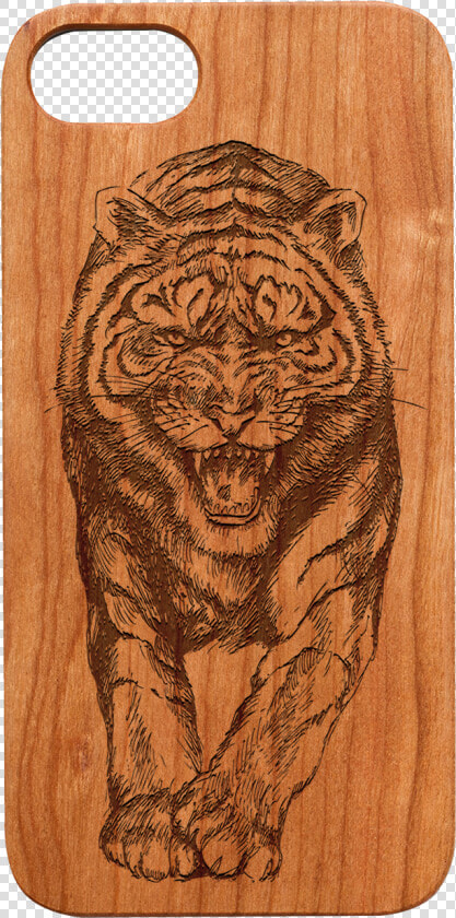 Wood Case   Lion Engraved Wood  HD Png DownloadTransparent PNG