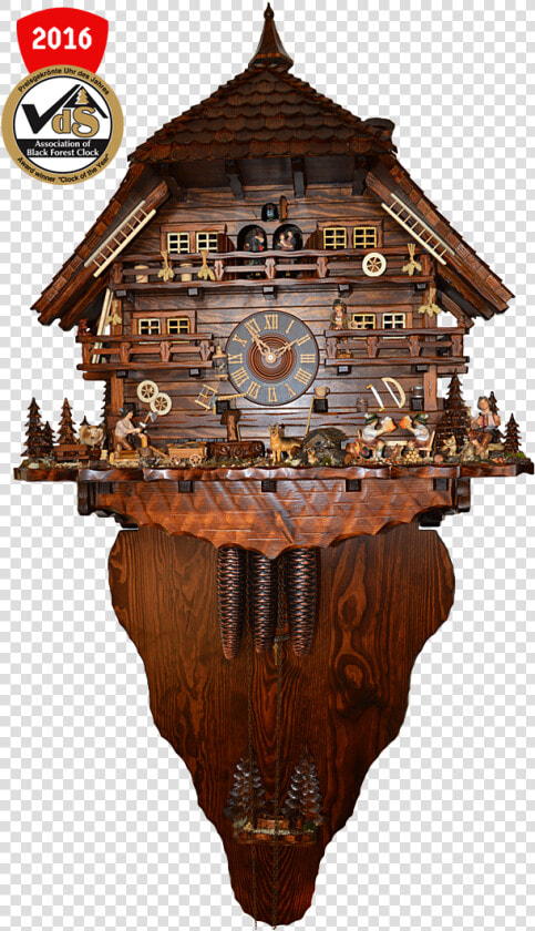 8 Day Swiss Style Farmhouse   Swiss Cuckoo Clock  HD Png DownloadTransparent PNG