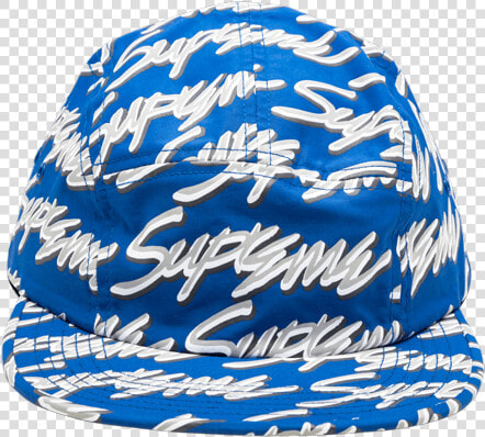 Supreme Signature Script Logo Camp Cap Ss   Baseball Cap  HD Png DownloadTransparent PNG