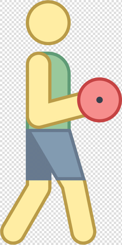 Curls With Dumbbells Icon   Cartoon  HD Png DownloadTransparent PNG