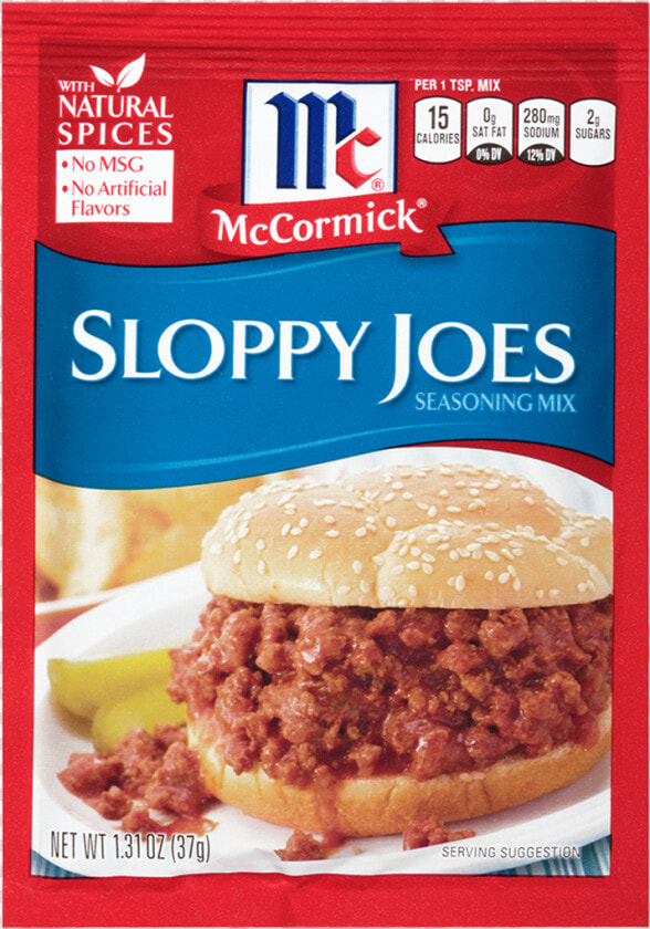 Sloppy Joes Seasoning Mix   Mccormick Italian Spaghetti Mix  HD Png DownloadTransparent PNG