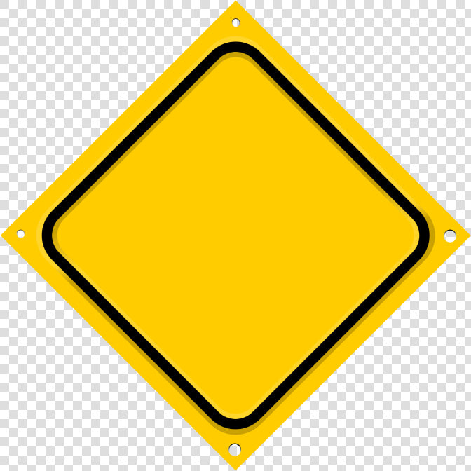 Road Sign Diagonal Blank   Blank Caution Sign Clipart  HD Png DownloadTransparent PNG