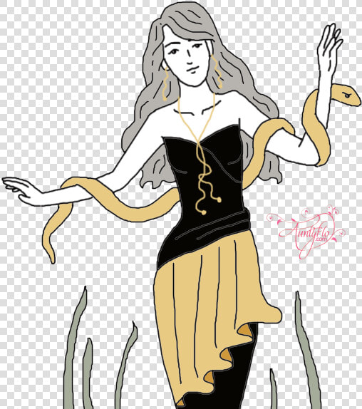 Yellow Snake Dream   Snake Around Someones Neck Drawing  HD Png DownloadTransparent PNG