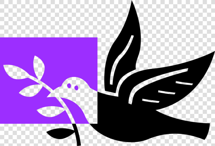 Vector Illustration Of Dove Bird With Olive Branch  HD Png DownloadTransparent PNG