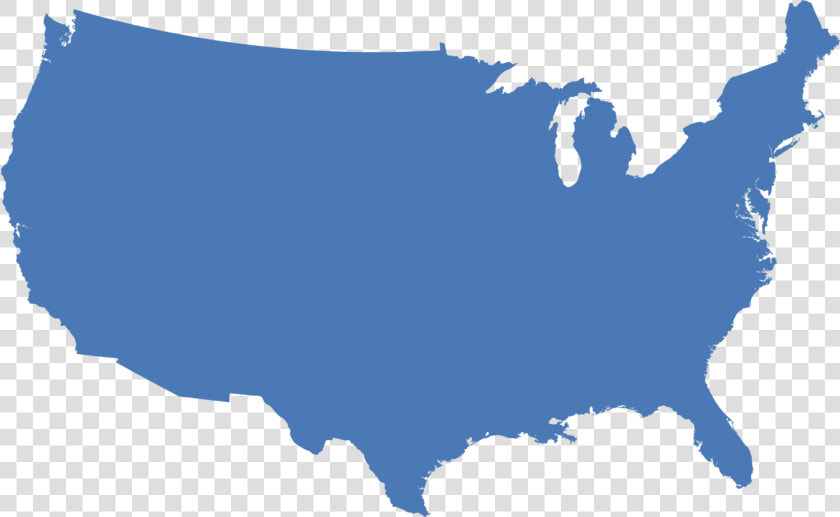 Blue Usa Map   New York Map In Usa  HD Png DownloadTransparent PNG