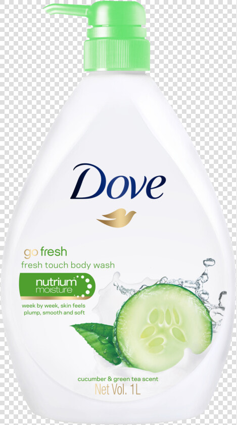 Dove Go Fresh Fresh Touch Body Wash 1000ml   Dove Green Body Wash  HD Png DownloadTransparent PNG