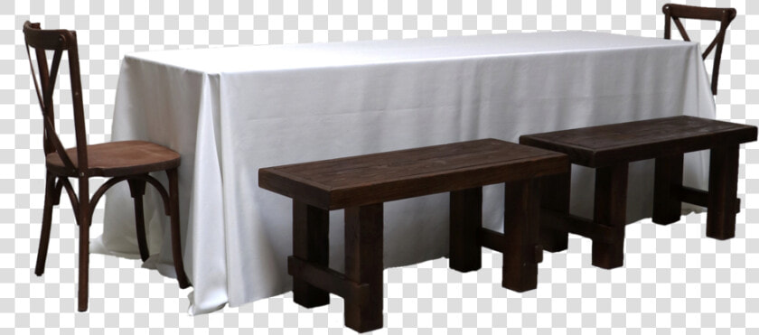 Banquet Table With 4 Mahogany Short Benches  amp amp   Bench  HD Png DownloadTransparent PNG