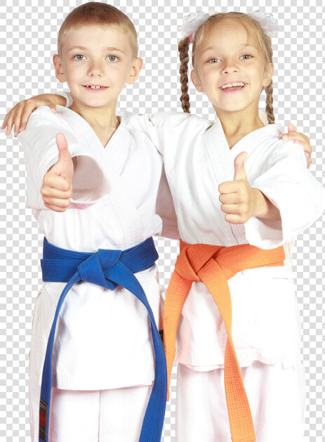 Two Young Karate Students   Two Kids Doing Karate  HD Png DownloadTransparent PNG