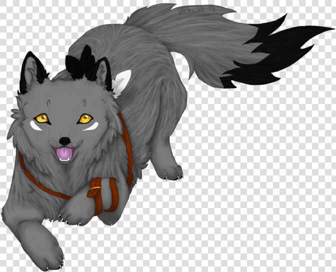 Grey Puppy By Wolves   Anime Wolf Transparent Background  HD Png DownloadTransparent PNG