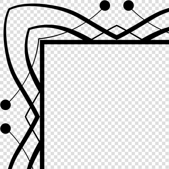 Ornamental Vintage Corner   Line Art  HD Png DownloadTransparent PNG