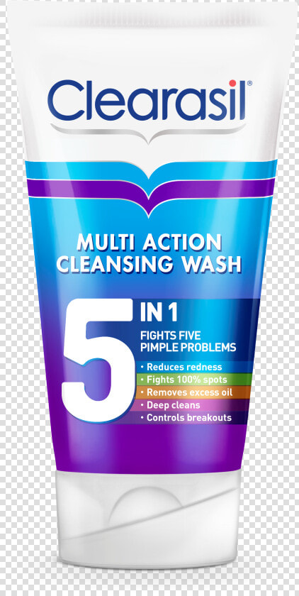 Clearasil® Multi Action 5 In 1 Cleansing Wash   Clearasil  HD Png DownloadTransparent PNG