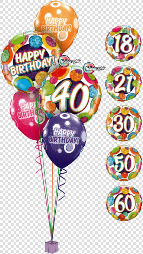 40th Birthday Balloons Classic   40th Birthday Balloons  HD Png DownloadTransparent PNG