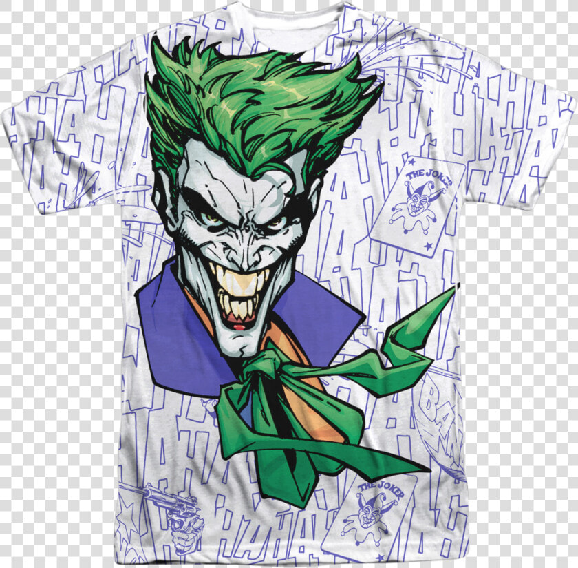 The Joker Laughing Dc Comics Sublimation T shirt   Batman  HD Png DownloadTransparent PNG