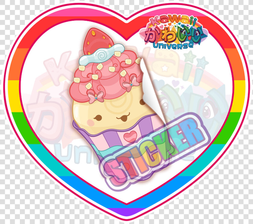 Kawaii Universe Cute Strawberry Cupcake Sticker Png   Verbotsschilder  Transparent PngTransparent PNG