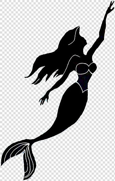 Ariel The Little Mermaid Silhouette Image   Transparent The Little Mermaid Silhouette  HD Png DownloadTransparent PNG