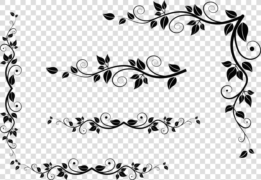 Deco Leaves Png Clipart Picture   Leaves Black And White Png  Transparent PngTransparent PNG