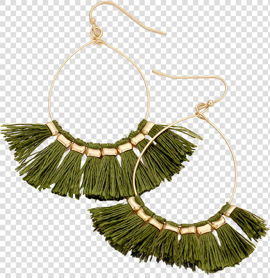 Lightweight Fan Tassel Gold Hoop Earrings   Earrings  HD Png DownloadTransparent PNG