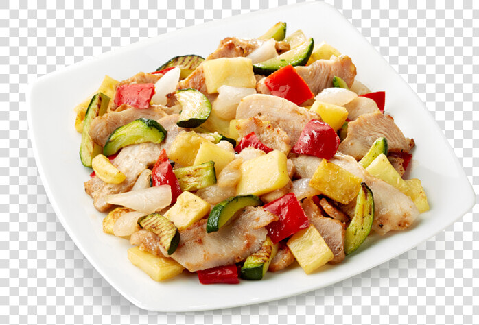 Chicken Kebab And Grilled Vegetables   Pasta Salad Examples  HD Png DownloadTransparent PNG