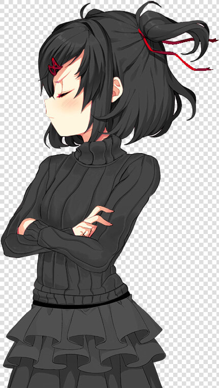 Black Natsuki Ddlc   Png Download   Natsuki Edgy  Transparent PngTransparent PNG