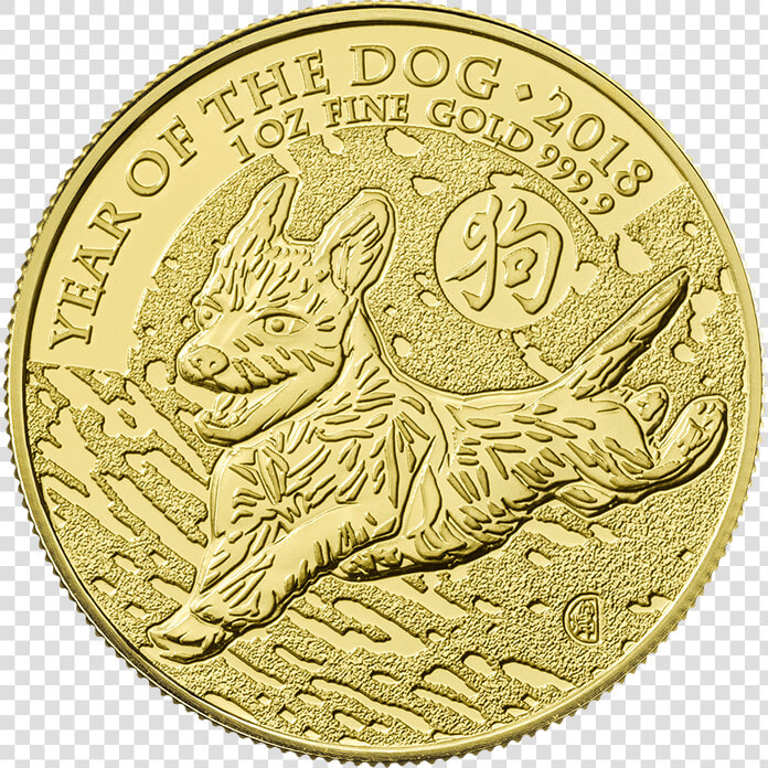 Lunar 2018 Year Of The Dog 1 Oz Gold Coin Src Https   Royal Mint Year Of The Dog  HD Png DownloadTransparent PNG