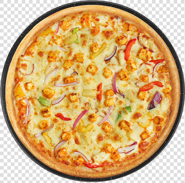 Chilli Paneer Pizza Top View  HD Png DownloadTransparent PNG