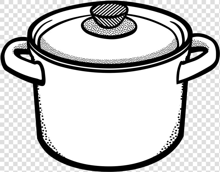 Cooking Pot Clipart Outline   Pot Clipart Black And White  HD Png DownloadTransparent PNG