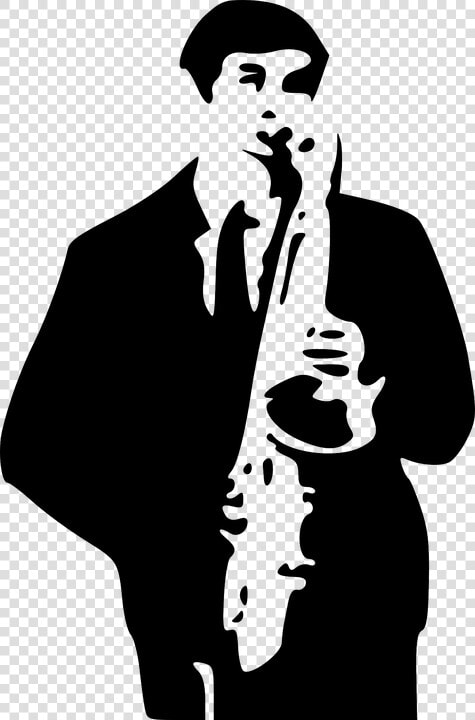 Saxophone Player Vector   Silhouette Saxophone Player  HD Png DownloadTransparent PNG