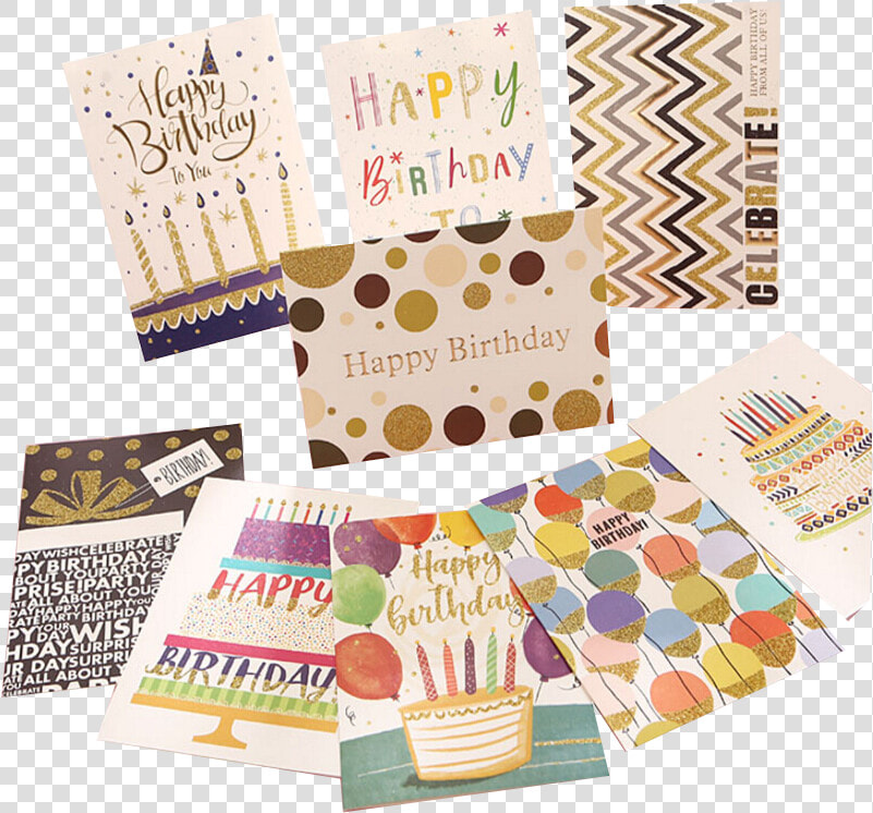 Wholesale Embossing Glitter Hot Stamping Happy Birthday   Greeting Card  HD Png DownloadTransparent PNG